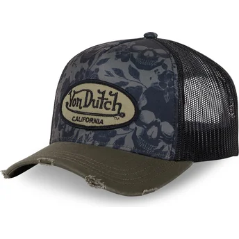Von Dutch PRINT01 Blue Trucker Hat