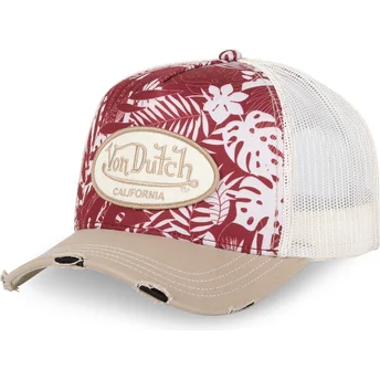 Čepice zaoblená červená snapback PRINT03 Von Dutch