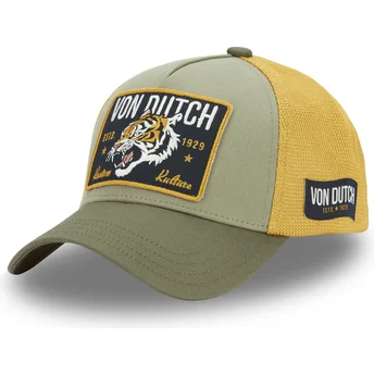 Von Dutch WILD02 Green and Yellow Trucker Hat