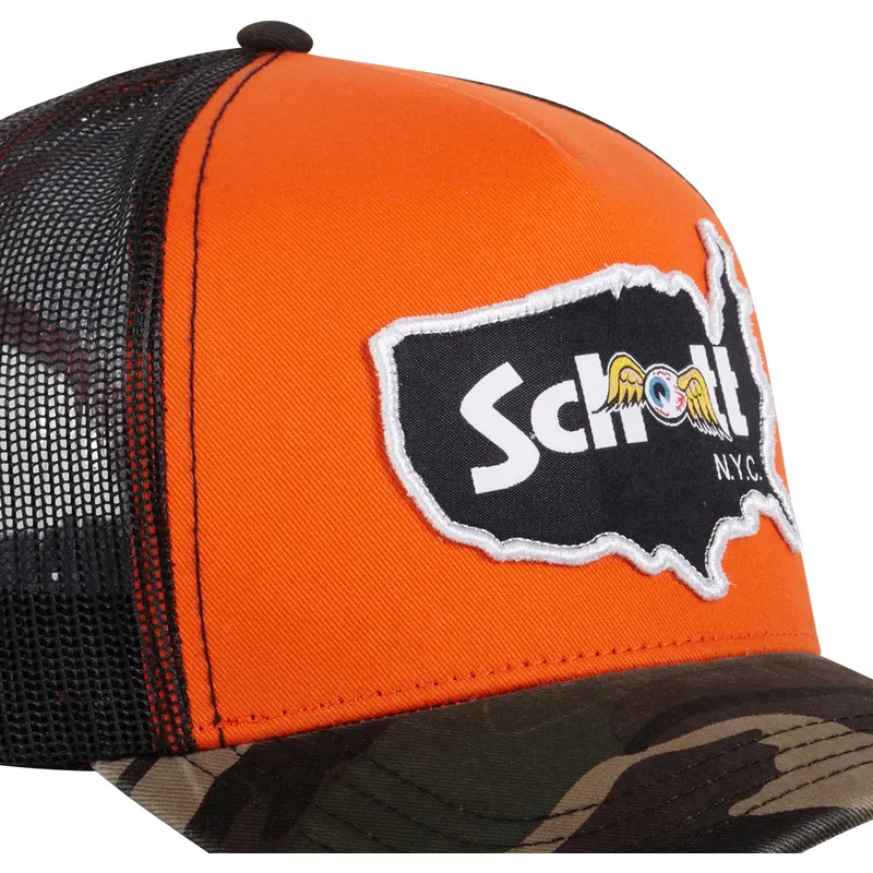 cepice-zaoblena-zadne-zvire-oranzova-snapback-camoo-von-dutch