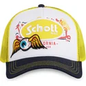 gorra-trucker-blanca-amarilla-y-negra-patch-de-von-dutch-x-schott-nyc