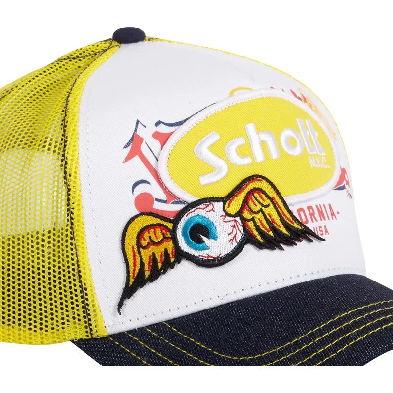 cepice-zaoblena-zluta-snapback-patch-von-dutch