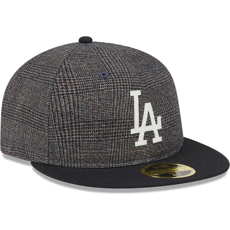 schwarze-enganliegende-flatcap-59fifty-day-retro-crown-der-los-angeles-dodgers-mlb-von-new-era
