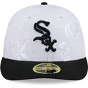 weisse-und-schwarze-59fifty-day-low-profile-fitted-cap-der-chicago-white-sox-mlb-von-new-era