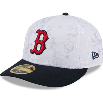 Čepice rovná námořnická modrá přiléhavý 59FIFTY Day Low Profile Boston Red Sox MLB New Era