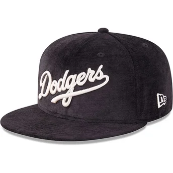 New Era Flat Brim 59FIFTY Day Los Angeles Dodgers MLB Black Fitted Cap