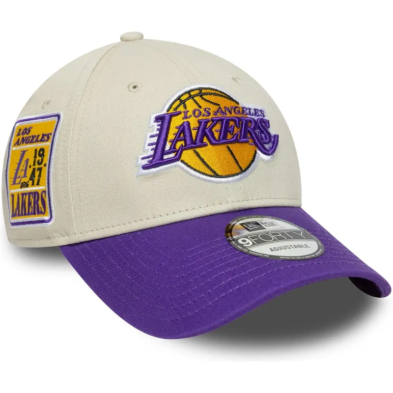 cepice-zaoblena-bezova-nastavitelny-9forty-contrast-patch-los-angeles-lakers-nba-new-era