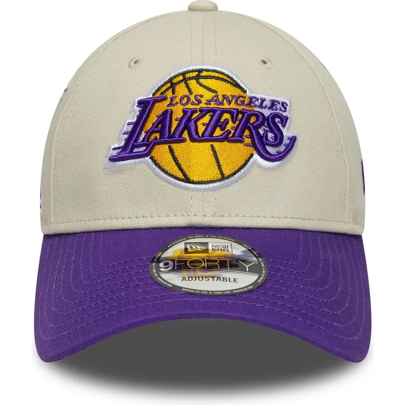cepice-zaoblena-bezova-nastavitelny-9forty-contrast-patch-los-angeles-lakers-nba-new-era