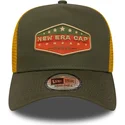 grune-und-gelbe-a-frame-cotton-patch-trucker-cap-von-new-era