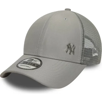 Čepice zaoblená šedá nastavitelný pásek 9FORTY Flawless New York Yankees MLB New Era