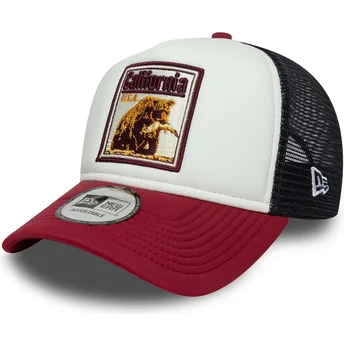 New Era California A Frame Graphic Patch States and Countries Multicolor Trucker Hat