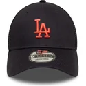 marineblaue-verstellbare-trucker-kappe-mit-rotem-logo-9forty-homefield-der-los-angeles-dodgers-mlb-von-new-era