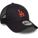 marineblaue-verstellbare-trucker-kappe-mit-rotem-logo-9forty-homefield-der-los-angeles-dodgers-mlb-von-new-era