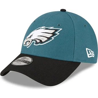 Grüne und schwarze verstellbare gebogene Kappe für Kinder 9FORTY The League der Philadelphia Eagles NFL von New Era