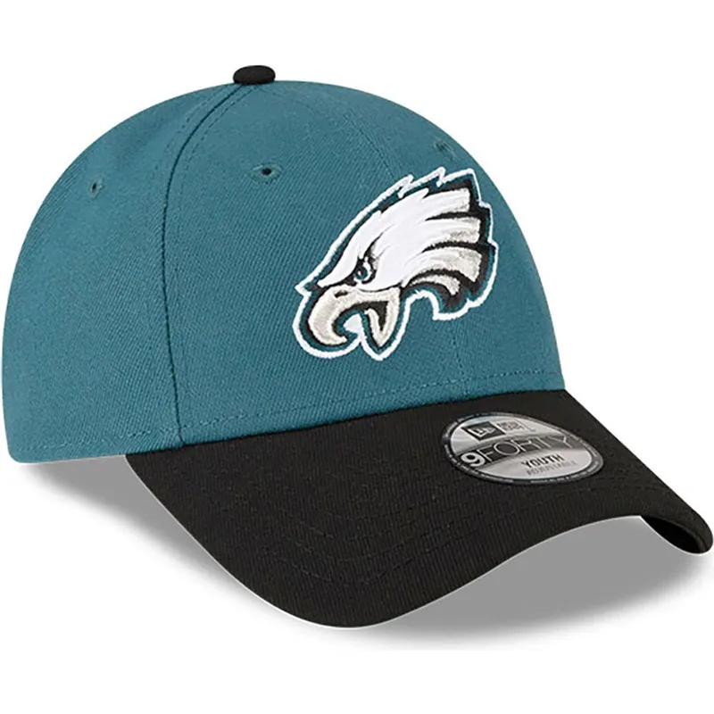 justerbar-gron-och-svart-bojd-keps-for-barn-9forty-the-league-philadelphia-eagles-nfl-fran-new-era