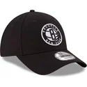 schwarze-verstellbare-kinder-cap-mit-gebogenem-schirm-9forty-the-league-der-brooklyn-nets-nba-von-new-era