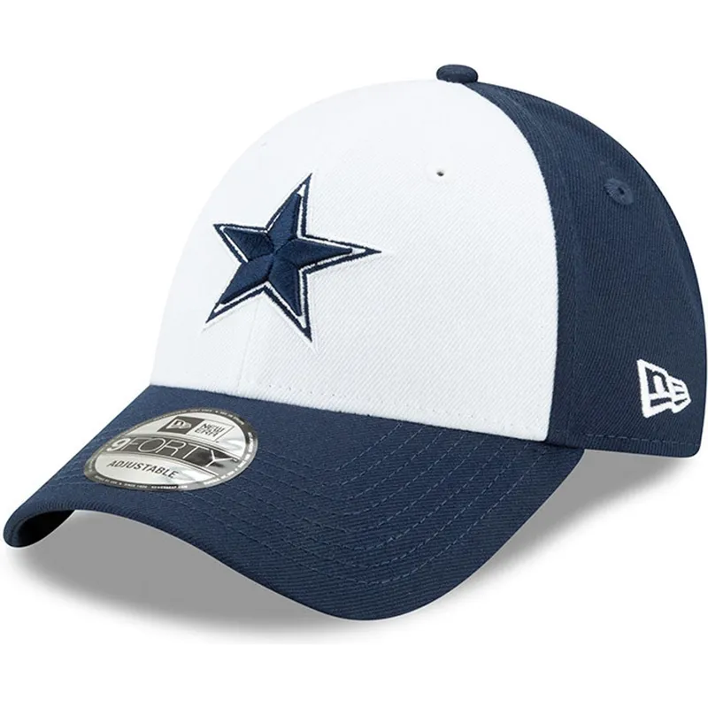 vit-och-marinbla-bojd-keps-justerbar-for-barn-9forty-the-league-fran-dallas-cowboys-nfl-av-new-era