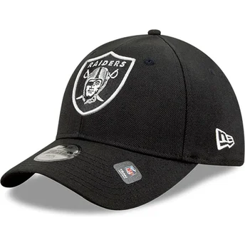 Schwarze gebogene verstellbare Kinderkappe 9FORTY The League der Las Vegas Raiders NFL von New Era