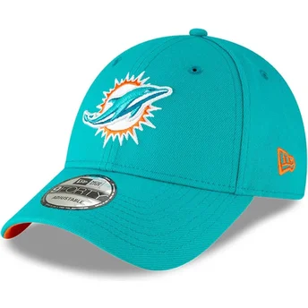 Blaue gebogene verstellbare Kinderkappe 9FORTY The League der Miami Dolphins NFL von New Era