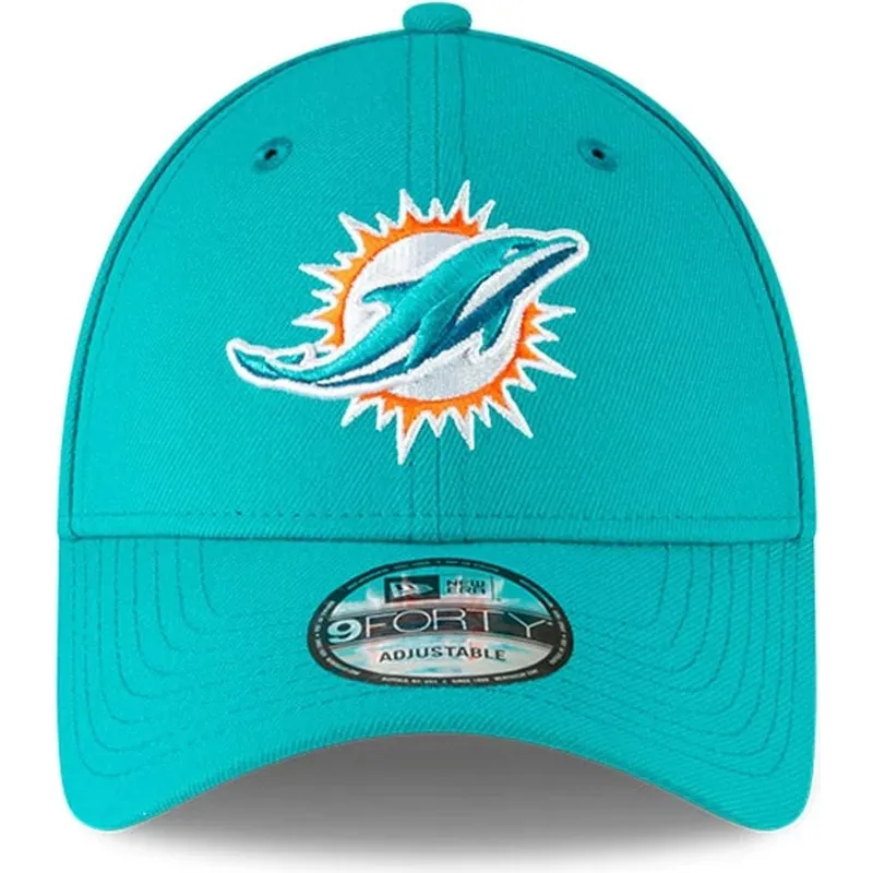 blaue-gebogene-verstellbare-kinderkappe-9forty-the-league-der-miami-dolphins-nfl-von-new-era