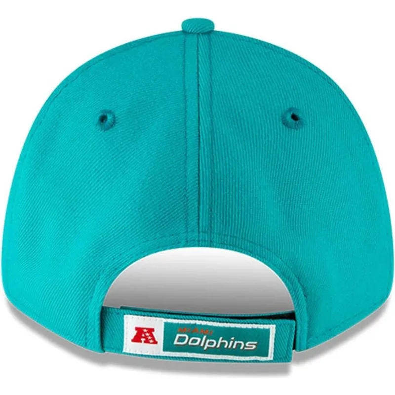 blaue-gebogene-verstellbare-kinderkappe-9forty-the-league-der-miami-dolphins-nfl-von-new-era