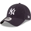 marineblaue-verstellbare-gebogene-kappe-9twenty-core-classic-der-new-york-yankees-mlb-von-new-era