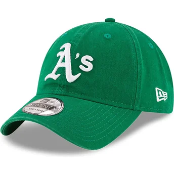 Verstellbare grüne 9TWENTY Core Classic Kappe der Oakland Athletics MLB von New Era