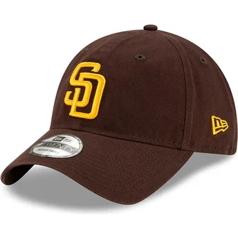 Verstellbare braune 9TWENTY Core Classic Kappe der San Diego Padres MLB von New Era