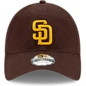 braune-verstellbare-gebogene-kappe-9twenty-core-classic-der-san-diego-padres-mlb-von-new-era