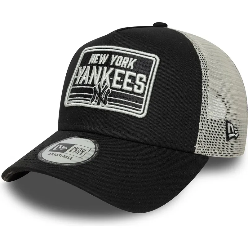 new-era-new-york-yankees-mlb-a-frame-patch-svart-och-vit-truckerkeps