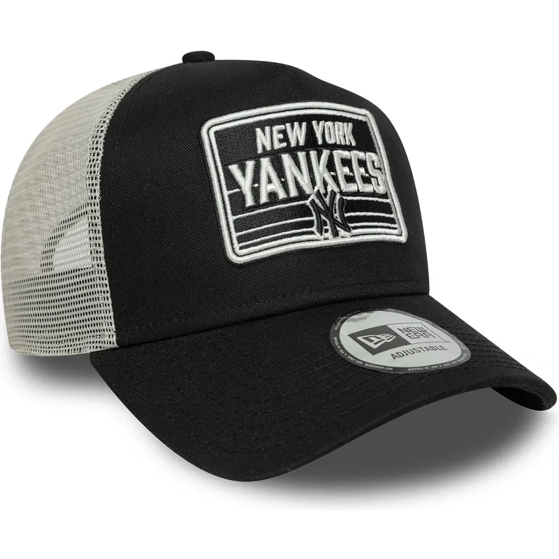 new-era-new-york-yankees-mlb-a-frame-patch-svart-och-vit-truckerkeps