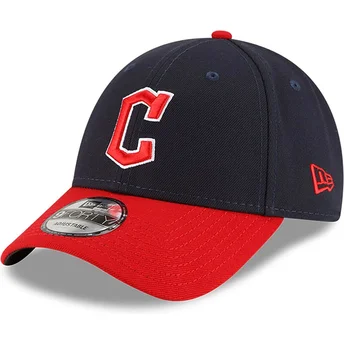 Čepice zaoblená námořnická modrá nastavitelný 9FORTY The League Cleveland Guardians MLB New Era