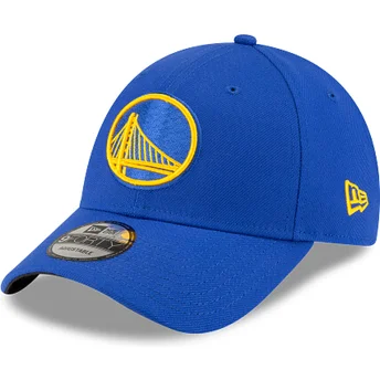 Blaue verstellbare gebogene Kappe 9FORTY The League der Golden State Warriors NBA von New Era
