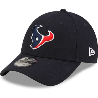 Marineblaue verstellbare Curved Cap 9FORTY The League der Houston Texans NFL von New Era