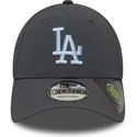 verstellbare-graue-kappe-mit-gebogenem-schirm-und-blauem-logo-9forty-recycled-von-los-angeles-dodgers-mlb-von-new-era