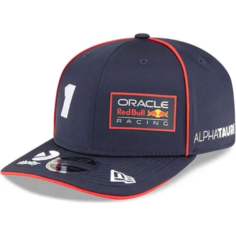 New Era Curved Brim Max Verstappen 9SEVENTY Stretch Snap Red Bull Racing Formula 1 Navy Blue Snapback Cap