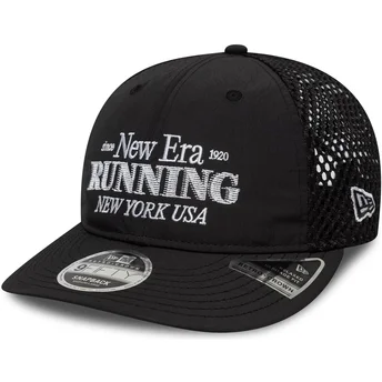 New Era 9FIFTY Running Retro Crown Black Adjustable Trucker Hat
