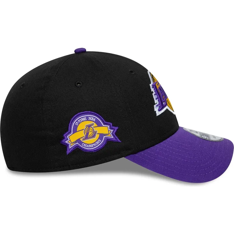 cepice-zaoblena-cerna-nastavitelny-9forty-side-patch-los-angeles-lakers-nba-new-era