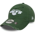 new-era-curved-brim-9twenty-washed-distress-new-york-jets-nfl-green-adjustable-cap