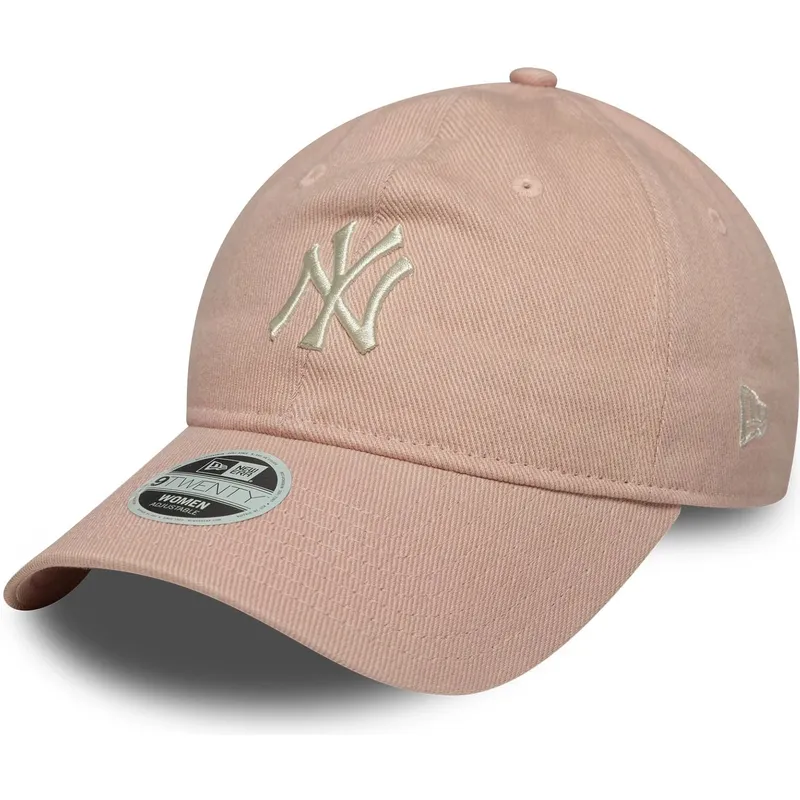 cepice-zaoblena-ruzova-nastavitelny-9twenty-dye-denim-new-york-yankees-mlb-new-era