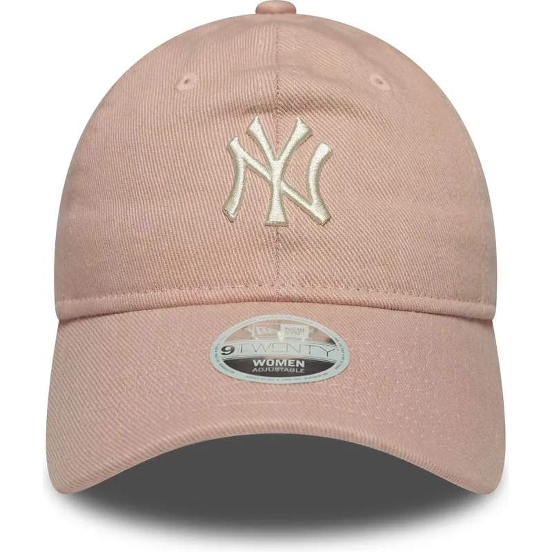 cepice-zaoblena-ruzova-nastavitelny-9twenty-dye-denim-new-york-yankees-mlb-new-era