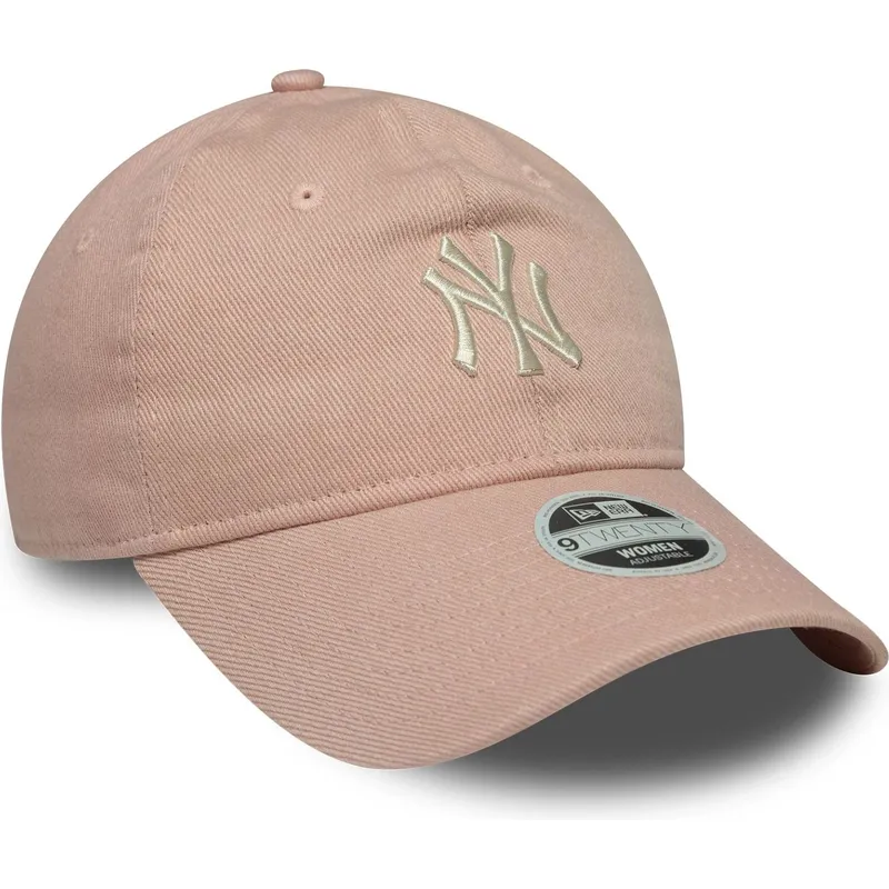 cepice-zaoblena-ruzova-nastavitelny-9twenty-dye-denim-new-york-yankees-mlb-new-era