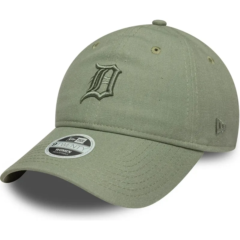 cepice-zaoblena-zelena-nastavitelny-9twenty-linen-detroit-tigers-mlb-new-era