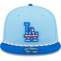 blaue-flache-snapback-kappe-9fifty-4th-july-der-los-angeles-dodgers-mlb-von-new-era