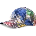 djinns-truefit-dirty-check-6p-mehrfarbige-snapback-kappe-mit-gebogenem-schirm