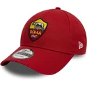 rote-verstellbare-9forty-core-kappe-von-associazione-sportiva-roma-serie-a-von-new-era