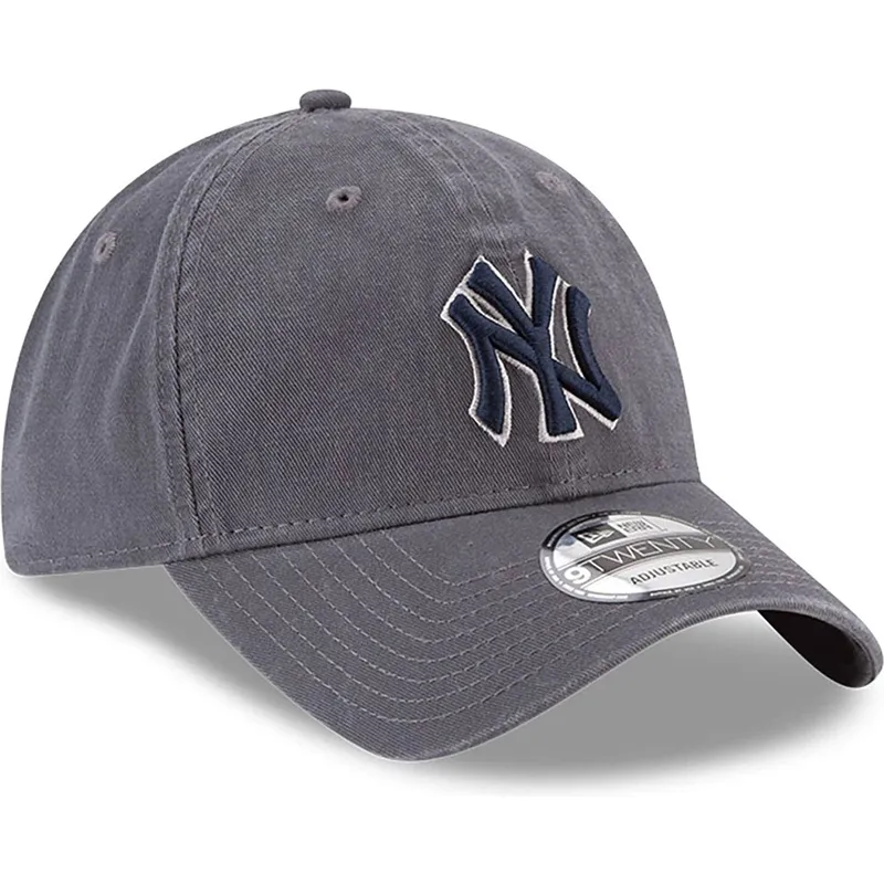gra-justerbar-bojd-keps-med-bla-logotyp-9twenty-core-classics-fran-new-york-yankees-mlb-fran-new-era