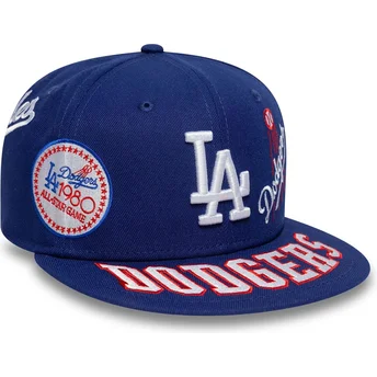 Flache blaue angepasste 59FIFTY All Over Kappe der Los Angeles Dodgers MLB von New Era