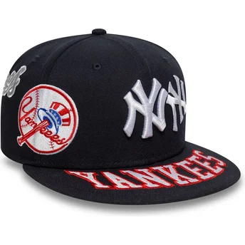 Gorra plana azul marino ajustada 59FIFTY All Over de New...