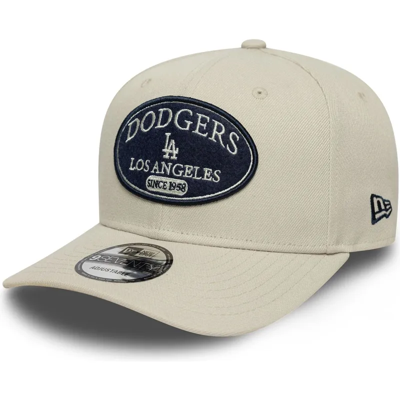 cepice-zaoblena-bezova-snapback-9seventy-stretch-snap-patch-los-angeles-dodgers-mlb-new-era